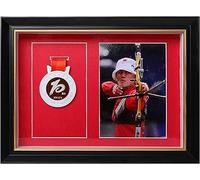 NIUSABOU Boîte de présentation pour médailles et photos, Tailles multiples multicolores fixées au mur d'affichage de stockage médaille cadre photo(Silver,K)