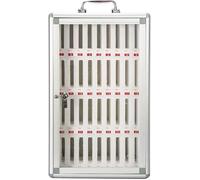 NIUSABOU boîte de téléphonie Mobile, Coffre-Fort en métal for téléphone Portable avec Doublure, Support Mural ou de Bureau avec clés, Argent, Plusieurs Tailles(36)