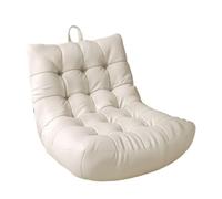 NIUSABOU Canapé Lazy Floor, Fauteuil Poire en Cuir Multicolore 29,5 x 24,4 23,6 po(White)