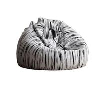 NIUSABOU Canapé Lazy Floor, Fauteuil Poire Noir et Blanc 35,4 x 43,3 po(White)