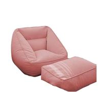 NIUSABOU Canapé Lazy Floor, Pouf Paresseux Canapé Dossier Double Face Velours Multicolore Repose-Pieds Option(Pink,Footstool)
