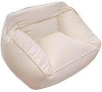 NIUSABOU Canapé Lazy Floor, Pouf Paresseux Canapé Dossier Double Face Velours Multicolore Repose-Pieds Option(White,No Footstool)