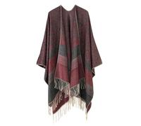 NIUSABOU Châle-couverture, poncho et cape, Couverture châle poncho tricoté en imitation cachemire imprimé léopard for femme(4)