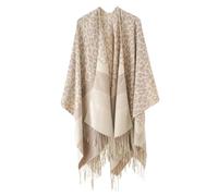NIUSABOU Châle-couverture, poncho et cape, Couverture châle poncho tricoté en imitation cachemire imprimé léopard for femme(6)