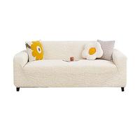 NIUSABOU Couverture de canapé antidérapant Universel, Housse de canapé 3 Places avec Jupe, très élastique, indéformable, for Une Utilisation Longue durée(Beige,235 300cm)