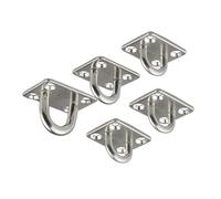 NIUSABOU Crochets à œil pour plaque à œil de suspension, Crochet à œillet carré en acier inoxydable argenté, 5 mm, 6, 8, lot de(6mm)