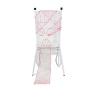 NIUSABOU Décorations de Mariage Rubans pour chaises, Ceintures de Chaise en Organza Mariage Multicolores, Paquet 10 ou 50 pièces(Light Red,50pcs)