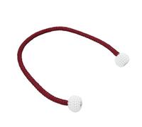 NIUSABOU Embrasses magnétiques pour Rideaux, 2 Pcs Embrasse Rideau Magnétique Clips Pompon Multicolore 45cm(Wine Red)
