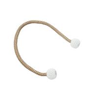 NIUSABOU Embrasses magnétiques pour Rideaux, 2 Pcs Embrasse Rideau Magnétique Clips Pompon Multicolore 45cm(Cream Yellow)