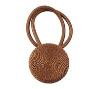 NIUSABOU Embrasses magnétiques pour Rideaux, Pince à Rideau magnétique Perle Boule embrasses Multicolore 45-50 cm 5 cm/3 2 pièces(Light Coffee)