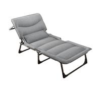NIUSABOU Lits de Camp Portables, Lit de Camping Pliable et réglable avec Dossier 4 Positions 150 kg for Adulte Multicolore 190 x 70 30 cm(Light Grey)