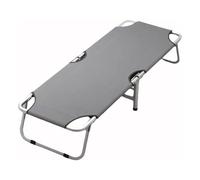 NIUSABOU Lits de Camp Portables, Lit de Camping Pliant for Adultes avec Oreiller en Acier Multicolore for Bureau Voyage Plein air(Grey)