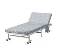 NIUSABOU Lits de Camp Portables, Lit de Camping Pliant, Matelas à Dossier 5 Positions, roulettes Gris 190x90x40cm, 661 lbs