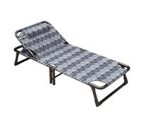 NIUSABOU Lits de Camp Portables, Lit de Camping Pliant réglable à 6 Vitesses, Cadre en Acier for Adultes, 287lbs, Portable, Gris, Noir(Grey)