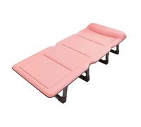 NIUSABOU Lits de Camp Portables, Matelas de Camping réglable à 4 Positions for Adulte, Oreiller Multicolore, Plusieurs Tailles(Pink,190 * 68 * 30cm)