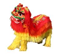 NIUSABOU Mascotte de danse du lion chinois, Accessoires de Costume faits à la main en coton, danse du Dragon, Lion, multicolores(A)