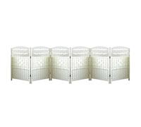 NIUSABOU Paravent Pliant pour protéger Votre intimité, Écran de confidentialité for séparateur pièce Multicolore 19,68x11,81 Pouces 4/5/6 Panneaux(White,19.68 x 11.81in-6 Panels)