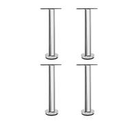 NIUSABOU Pied de Meuble réglable en Acier Inoxydable, Pieds de Meuble cylindriques réglables en Acier Inoxydable, Multicolores, 10-40 cm / 4-15,7 Pouces(Silver,16cm/6.3in)