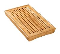 NIUSABOU Plateau à thé avec réservoir d'eau, Bamboo Tea Tray, Simple Drain, Multiple Sizes, for Home Office & Serv(B 50x29x6cm)