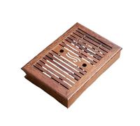 NIUSABOU Plateau à thé avec réservoir d'eau, Solid Bamboo Tea Tray Multicolor Chicken Teapot Serv Wooden(Dark Gray)