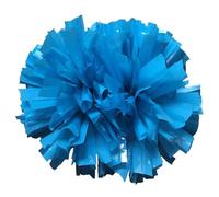 NIUSABOU Pompons de Danse et de Cheerleading, Pom Poms Cheerleading 6 pcs 32 cm avec Poignée Multicolore(Blue)