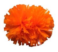 NIUSABOU Pompons de Danse et de Cheerleading, Pom Poms Cheerleading 6 pcs 32 cm avec Poignée Multicolore(Orange)