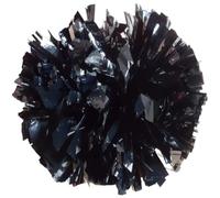 NIUSABOU Pompons de Danse et de Cheerleading, Pom Poms Cheerleading 6 pcs 32 cm avec Poignée Multicolore(Black)