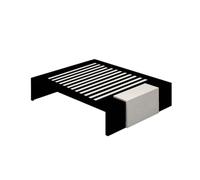 NIUSABOU Présentoir sur pied pour échantillons, Présentoir en métal for échantillons de carrelage, support Vertical au sol, 12 emplacements for cartes, noir et blanc, 50x15x70cm(Black)