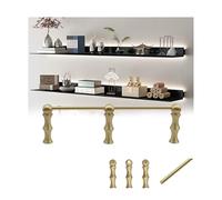 NIUSABOU Protection de Tablette en Aluminium, Brass Gallery TIPP Rail - Doré, 20,3 à 96,5 cm Cuisine, étagère, Placard, vin, Chaussures(Gold C,18in/46cm)