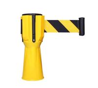 NIUSABOU Ruban de signalisation pour barrière à cône, Bande escamotable de dessus cône multicolore 6.6-32FT avec la serrure for le contrôle des foules(Yellow,5m 16.4FT)