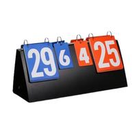 NIUSABOU Tableau d'affichage Sportif à Bascule, Tableau de Bord Manuel à 4 Chiffres, Base Triangulaire, Noir, Multisports(Color 3)