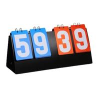 NIUSABOU Tableau d'affichage Sportif à Bascule, Tableau de Bord Manuel à 4 Chiffres, Base Triangulaire, Noir, Multisports(Color 2)