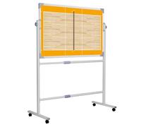 NIUSABOU Tableau Noir l'entraînement au Badminton, Tableau d'alignement magnétique Double Face 100x70 cm for Multisports avec Support et roulettes(Volleyball)