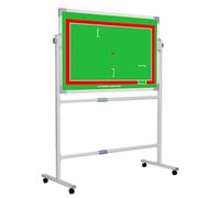 NIUSABOU Tableau Noir l'entraînement au Badminton, Tableau Multisport à roulettes magnétique Double Face avec marqueur et Gomme 39,3x27,5 Pouces(Gateball)