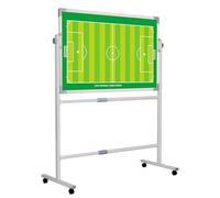 NIUSABOU Tableau Noir l'entraînement au Badminton, Tableau Multisport à roulettes magnétique Double Face avec marqueur et Gomme 39,3x27,5 Pouces(Football)