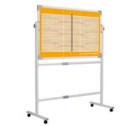 NIUSABOU Tableau Noir l'entraînement au Badminton, Tableau Multisport à roulettes magnétique Double Face avec marqueur et Gomme 39,3x27,5 Pouces(Volleyball)