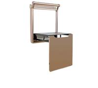 NIUSABOU Tabouret Mural, Chaise Pliante Changeante de Chaussure fixée au Mur d'alliage d'aluminium avec l'accoudoir Multicolore(Champagne)