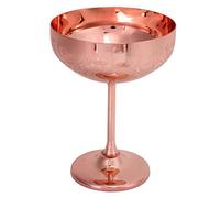 NIUSABOU Verres à pied en acier inoxydable, 304 Stainless Steel Engraved Champagne Goblet Multicolor For Red And Sparkling Wine Parties(Flower Ear Cup Copper Plating)