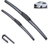NIUSENN Balais d'essuie Glace Avant pour Nissan Leaf 2017-2023 de Voiture Compatible Window Pare Brise Essuie avec Balais Avant Caoutchouc Souple