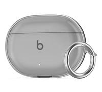 NIUTRENDZ Coque Transparente pour Beats Studio Buds - Coque de Protection en TPU Souple avec Mousqueton - Compatible avec Les écouteurs Beats Studio Buds (Noir Transparent)