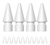 NIUTRENDZ Pack de 4 Pointes de Rechange pour Apple Pencil 2nd et 1st Génération Pointe Fine Pointe Métallique Résistante à l'abrasion et Contrôlée avec Précision (Blanc)