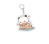 NIUVOO Porte-clés avec mignon panda Bubu & Dudu - Porte-clés Anime Kawaii mignon, Style 2, Taille Unique