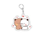 NIUVOO Porte-clés mignon panda Bubu & Dudu - Anime Kawaii Cute Keychains, style 3, taille unique