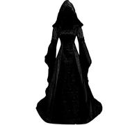 NIUVOO Robe à capuche pour femme - Corset Renaissance gothique victorien - Robe d'Halloween vampire médiévale - Costume de cosplay - Robe de vampire