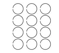 NIUXFOUZLJP Jardinage Kit de 12 Segments de Piston for tronçonneuse, Compatible avec Les modèles 45 mm x 1,2 mm 353, 351, 350, 346, 346XP et 340. Pièces d'entretien