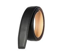 NIUXICH 3.0cm largeur hommes/femmes ceintures en cuir sans boucles ceinture d'affaires homme sans tête de boucle automatique, 130cm