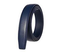 NIUXICH 3.0cm largeur hommes/femmes ceintures en cuir sans boucles ceinture d'affaires homme sans tête de boucle automatique, 125cm