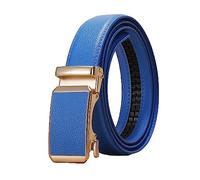 NIUXICH 3cm largeur femmes/hommes ceinture en cuir réglable boucle automatique ceinture vêtements ceinture décorative, 125cm