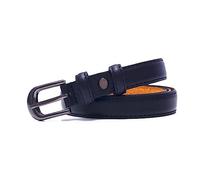 NIUXICH Ceintures noires à boucle ardillon pour femmes Ceinture étroite Ceinture en cuir pour femme Largeur 1,8cm Ceinture en jean décontractée, Noir, 90cm