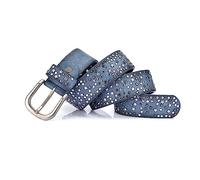 NIUXICH Femmes Rivet Ceintures Paillettes Boucle En Métal Ceintures Larges Métal Étoile Rivet Ceinture Vêtements Ceinture Décorative, 110cm